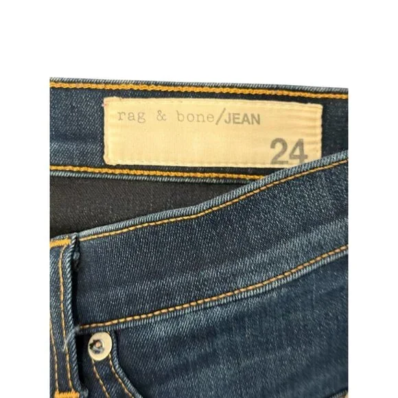 Rag & Bone Skinny Fit Womens Jeans Size 24 Medium Wash Denim Classic Style - Picture 4 of 7